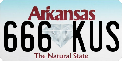 AR license plate 666KUS