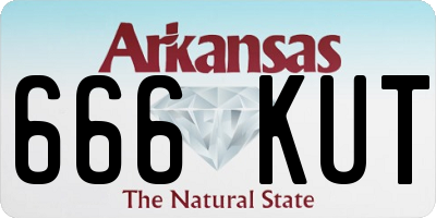 AR license plate 666KUT