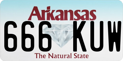 AR license plate 666KUW
