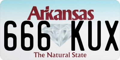 AR license plate 666KUX