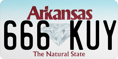 AR license plate 666KUY