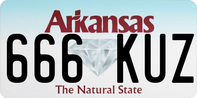 AR license plate 666KUZ