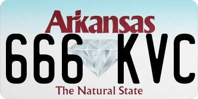 AR license plate 666KVC