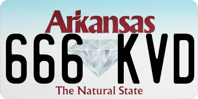 AR license plate 666KVD