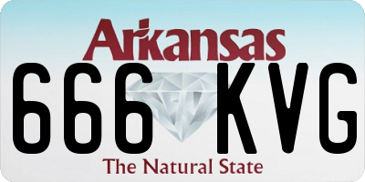 AR license plate 666KVG