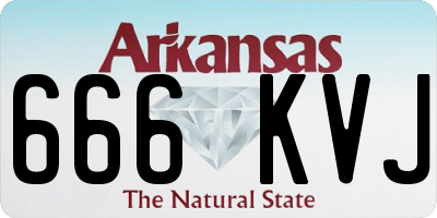 AR license plate 666KVJ