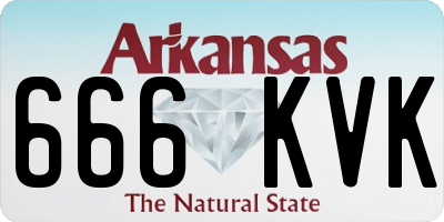 AR license plate 666KVK