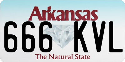 AR license plate 666KVL