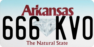AR license plate 666KVO