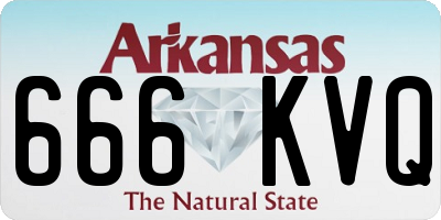 AR license plate 666KVQ