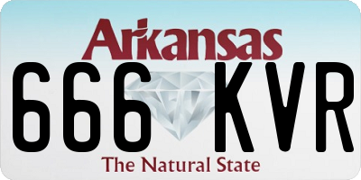 AR license plate 666KVR
