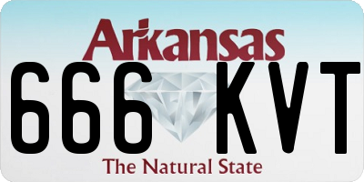 AR license plate 666KVT
