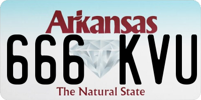 AR license plate 666KVU