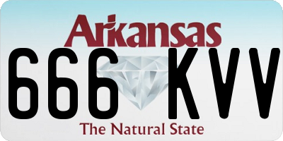 AR license plate 666KVV