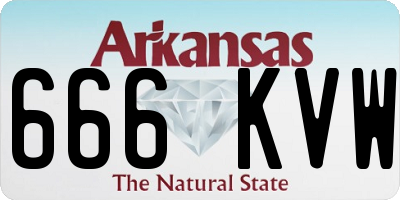AR license plate 666KVW