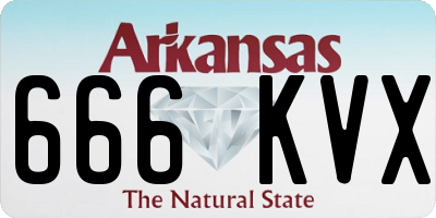 AR license plate 666KVX