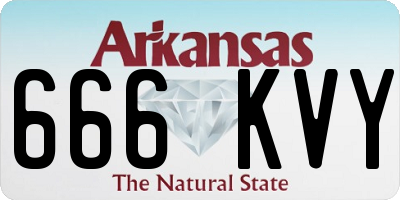 AR license plate 666KVY