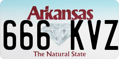 AR license plate 666KVZ