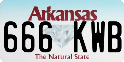 AR license plate 666KWB
