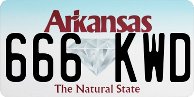 AR license plate 666KWD