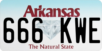 AR license plate 666KWE