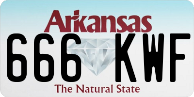 AR license plate 666KWF