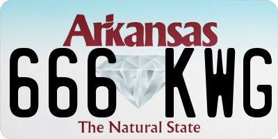 AR license plate 666KWG