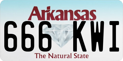 AR license plate 666KWI
