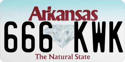 AR license plate 666KWK