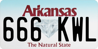 AR license plate 666KWL