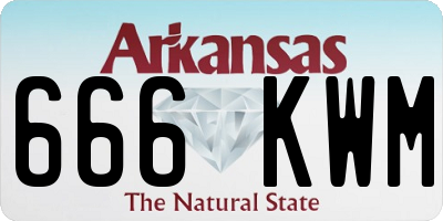AR license plate 666KWM