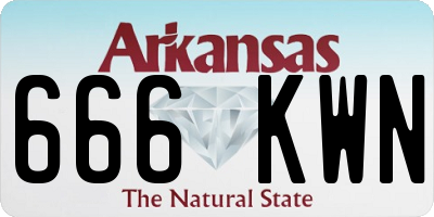 AR license plate 666KWN