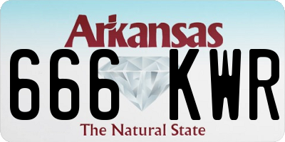 AR license plate 666KWR
