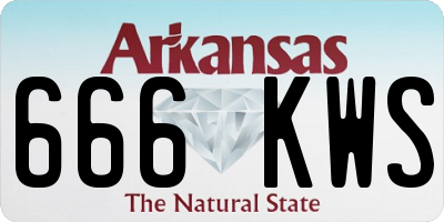 AR license plate 666KWS