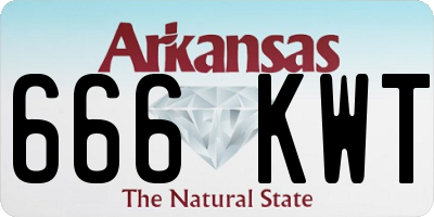 AR license plate 666KWT