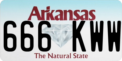 AR license plate 666KWW