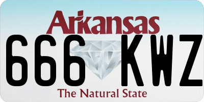 AR license plate 666KWZ