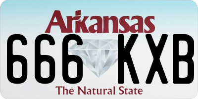 AR license plate 666KXB