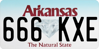 AR license plate 666KXE