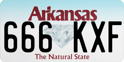 AR license plate 666KXF