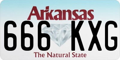 AR license plate 666KXG