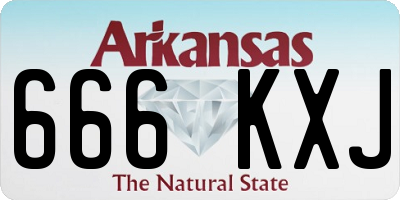 AR license plate 666KXJ