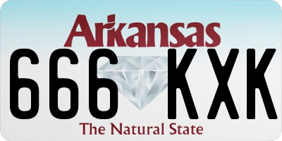 AR license plate 666KXK