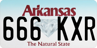 AR license plate 666KXR