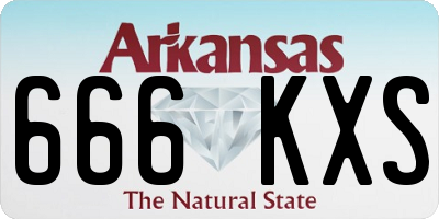 AR license plate 666KXS