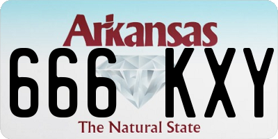 AR license plate 666KXY