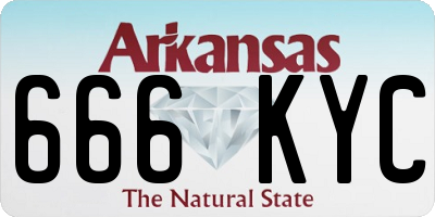 AR license plate 666KYC