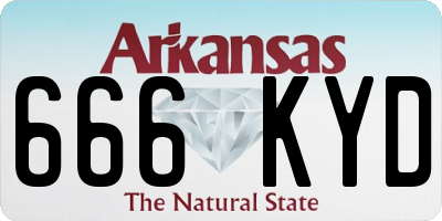 AR license plate 666KYD