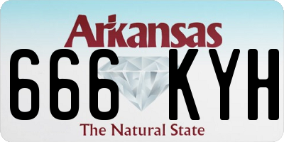 AR license plate 666KYH