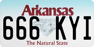 AR license plate 666KYI